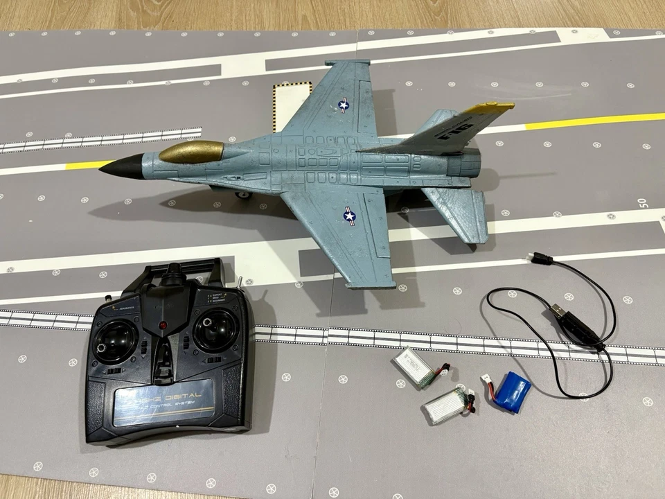 RC F16 Falcon 1s Brushless 30mm EDF Jet Gyro Control LED RTF With 3 Batteries - Image 1 of 4