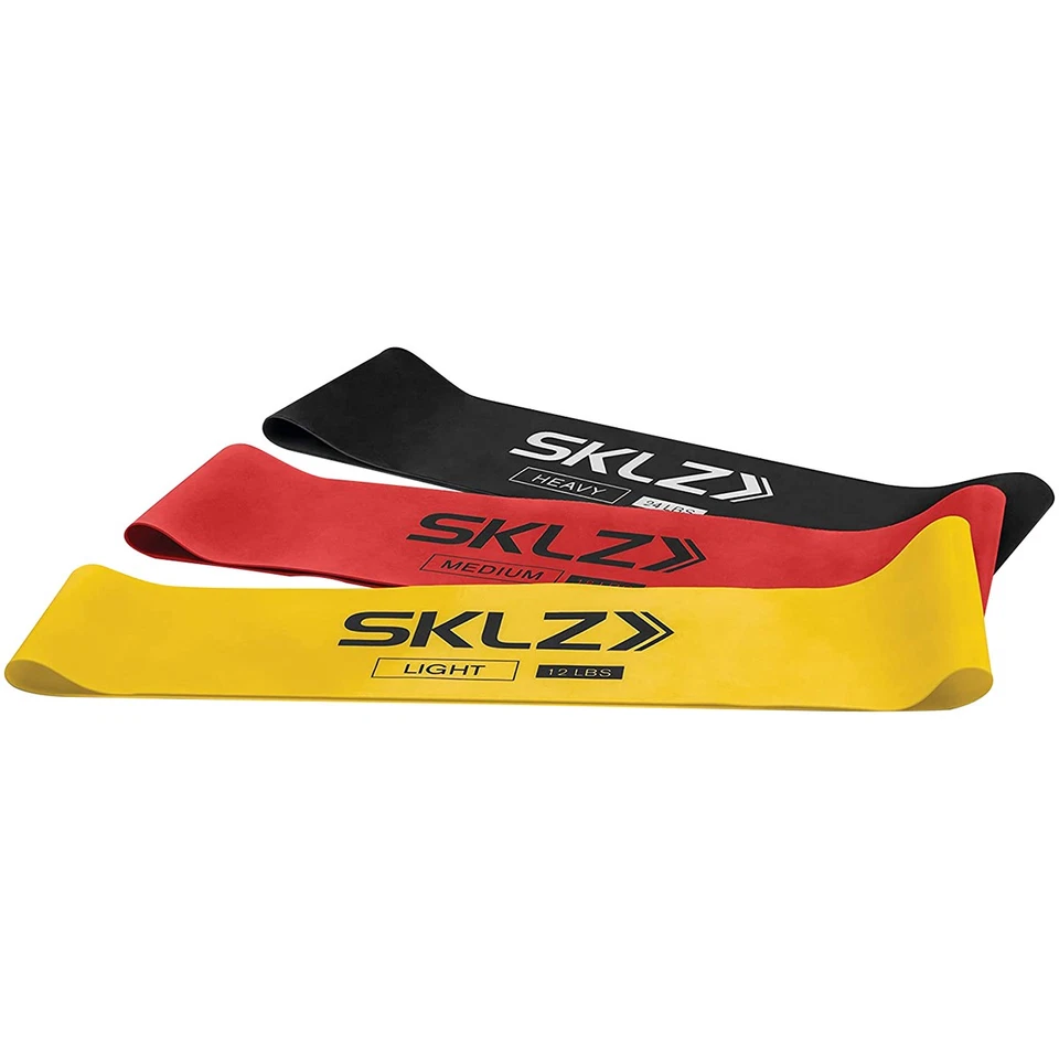 Paquete de 3 mini bandas de resistencia al ejercicio SKLZ Elite - rojo/negro/amarillo Foto 1 de 1