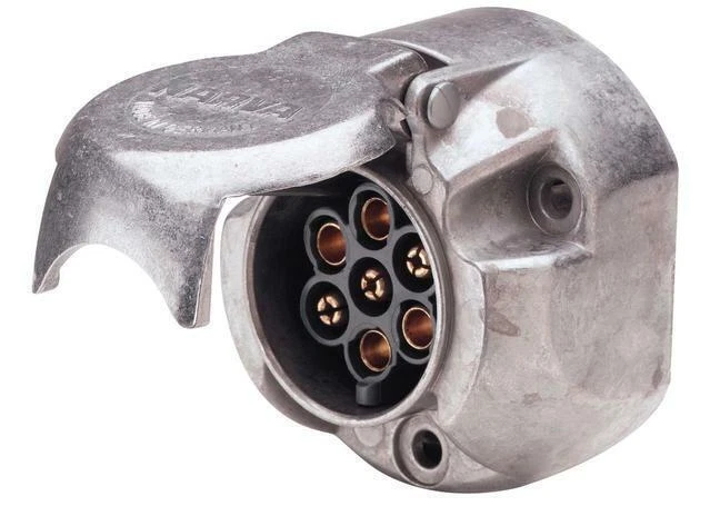 Narva 7 Pin Round Metal Trailer Socket Blister Pack - Large