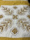 Vintage Stunning Hand Sewn Cross Stitched Quilt,  90 X 70, Mint Condition