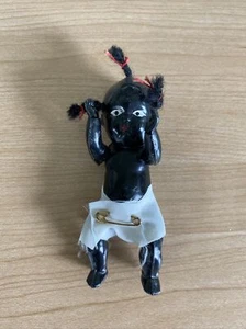 Vintage African American Black Baby Doll CELLULOID TOY MADE HONG KONG 4” - Picture 1 of 6