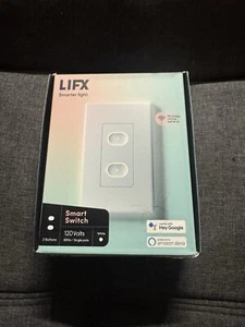 LIFX 2-Button Smart Switch in-Wall Wi-Fi Smart Switch (LFSPWHT1FUS) (BRAND NEW) - Picture 1 of 3