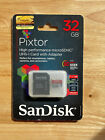 Pixtor SanDisk 32GB microSDHC UHS-I Card w/Adapter + USB 2.0 Reader New Unopened
