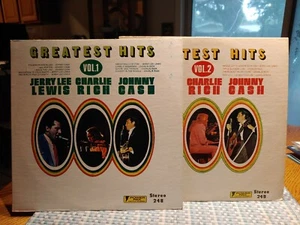 Jerry Lee Lewis Charlie Rich Johnny Cash Greatest Hits 12" Vol. 1 And Vol. 2 - Picture 1 of 6