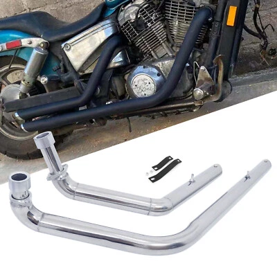 Sistema de tubos de escape escalonados para Honda Shadow ACE 1100 VT1100C2 Shortshots Foto 1 de 4