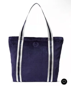 Bolso de Mano Victoria's Secret ROSA Azul Marino Terciopelo Acanulado NUEVO Embalaje Sellado Nuevo con Etiquetas - Imagen 1 de 1