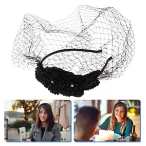 Damen Stirnbänder Schleier Hüte Accessoires Retro Haare Braut Kopfschmuck Netz Dame - Bild 1 von 11