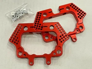 Front & Rear Aluminum Shock Towers for HPI Savage XL 21 25 4.6 SS Red - Picture 1 of 5