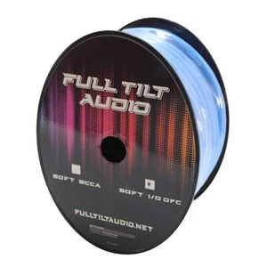 Full Tilt Audio 1/0GA Tinned Oxygen Free Copper Power/Ground Wire Light Blue Lot - Picture 1 of 3