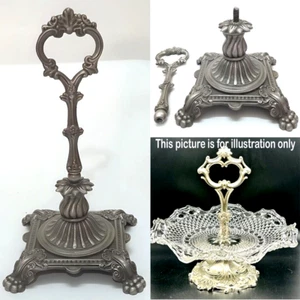 Elegante soporte de decoración vintage de metal ornamentado para dulces nueces postres - Imagen 1 de 23