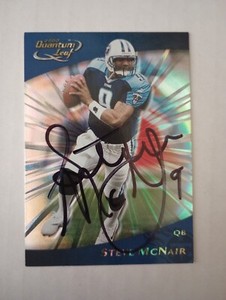 Steve McNair signed autographed 2000 Quantum Leaf Football Card #283 