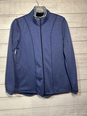 Chaqueta Cuddl Duds Cremallera Completa Talla S (6/8) Azul Piel Forrada Simulada Sudadera Exterior Foto 1 de 4