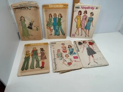 6 Vintage Girls Miss Teen Butterick Simplicity Sewing Patterns CUT Sz 4-14 Child - Image 1 of 4
