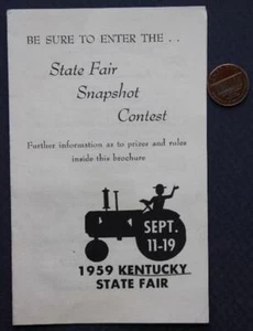 1959 Louisville Kentucky State Fair instantánea de fotos concurso folleto tractor también- - Imagen 1 de 1