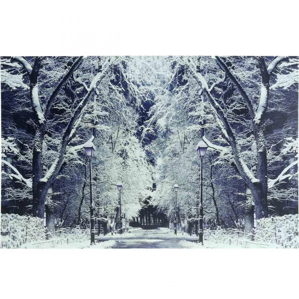 LED Glaskugel-Gehänge – 7 Flammig, Winterlandschaft, Sandweiß, Für Weihnachten