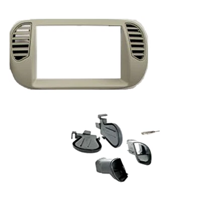 Mascherina autoradio 2 DIN Fiat 500 cinquecento bianco Avorio  con bocchette d' - Imagen 1 de 2