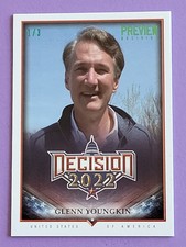 Glenn Youngkin Decision 2022 Governor of Virginia - 1 /3 Green Foil Preview Card