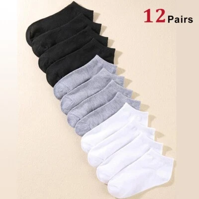 10/ Pairs Men’s Crew Socks Unisex Sports Running Basketball Anti-Slip Brea - Image 1 of 4
