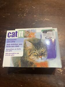 Cat It Self Groomer With Catnip Holder & Adhesive Strips Flat Or Corner Mount