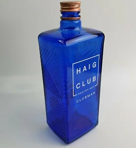 Haig Club Clubman Single Grain Scotch Whisky Empty Blue Bottle 1000ml 1 Litre 1L - Foto 1 di 8