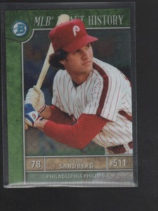 RYNE SANDBERG  2017 BOWMAN CHROME MLB DRAFT HISTORY CARD #MLBD-RS