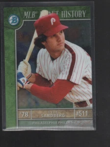 RYNE SANDBERG 2017 BOWMAN CHROME MLB DRAFT HISTORY CARD #MLBD-RS - Picture 1 of 1