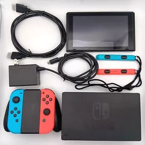 Nintendo Switch Neon Red Neon Blue Console (HAC-001) Boxed, Operation Confirmed - Picture 1 of 24