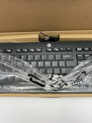Hewlett Packard USB Slim Keyboard KU-1469 Black w White English Letters OEM NEW - Image 1 of 4
