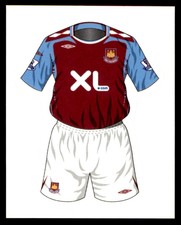 Merlin Premier League 2007/2008 -  Home Kit West Ham United No. 598