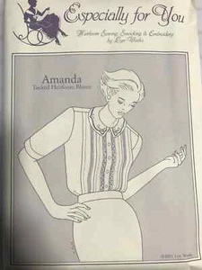 Lyn Weeks Amanda Tucked Blouse Size Ladies 8-18 Heirloom Sewing Pattern - Picture 1 of 2
