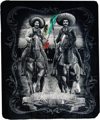 Mexican Revoltuion Blanket, Plush Queen Size Throw- Extremely Soft & Warm - Image 1 of 3