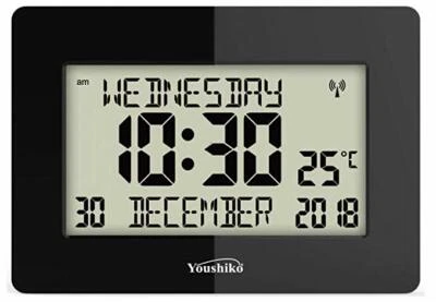 Radio Controlled Wall Clock Large LCD for DEMENTIA & ALZHEIMER SUFFERERS - Image 1 of 4