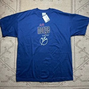 Vintage Deadstock Uefa Euro 2000 Norge Norway Football Soccer T Shirt Size XL - Picture 1 of 3
