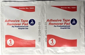 Dynarex No. 1505 Adhesive Tape Remover Pads Professional & Hospital Use 2 Pads - Picture 1 of 2