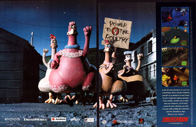 2000 Chicken Run PS1 Dreamcast Vintage PRINT AD - Video Game Promo GAMING ART