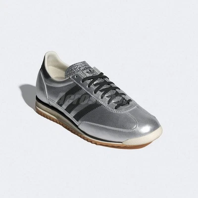 adidas Originals SL 72 OG W Silver Metallic Black Women Casual Shoes JH6363 - Image 1 of 4