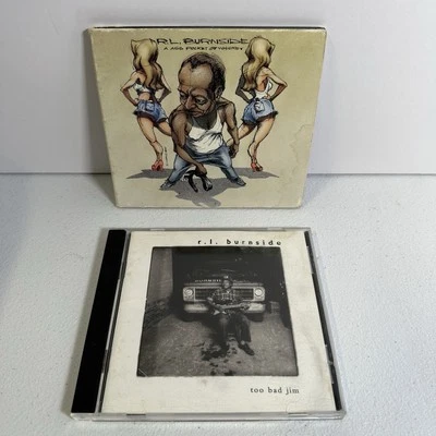 RL Burnside 2 CD Lot: Too Bad Jim + Ass Pocket of Whiskey Fat Possum Blues Foto 1 de 4