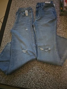New Old Navy Jeans Lot Of 2 Size 16 Baggy wide leg And Flare - Picture 1 of 4