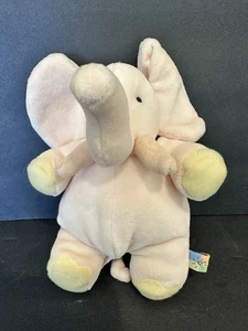 Plüsch Carters 1999 John Lennon pastellrosa Elefant Baby Rassel Plüsch 7 Zoll - Bild 1 von 6