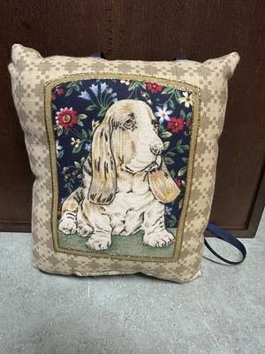 Vintage Handmade Door Hanger Or Small Pillow Basset Hound Dog - Image 1 of 4