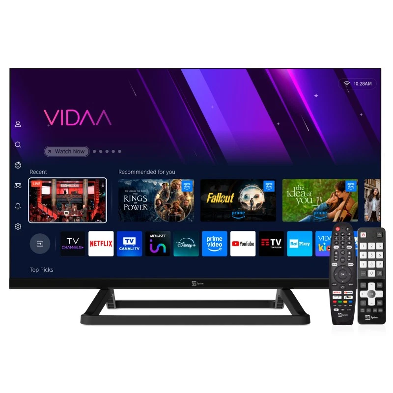 Telesystem Smart TV 24 Pollici HD Ready LED VIDAA Classe E Nero TS24FL SMV15 - Immagine 1 di 1