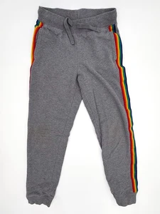 Primary Kids Gray Joggers with Rainbow Stripe, Sweatpants, Unisex, 10 - Picture 1 of 6