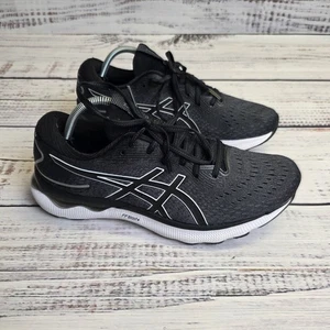 Asics Gel Nimbus 24 Mens 10 Black Athletic Running Shoes 1011B359 FF Blast Plus - Picture 1 of 10