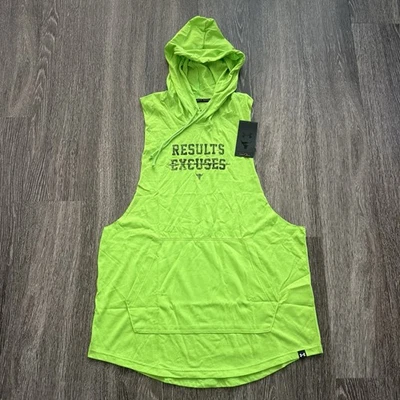 New Men's Under Armour Project Rock Wire Sleeveless Hoodie Green Shirt Size 2XL - Image 1 of 4