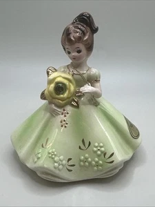 Joseph Originals August Birthday Girl Figurine Green With Paper Label - Picture 1 of 10