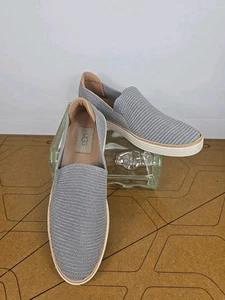 UGG Women’s Sammy Sz 8 Slip-on Sneaker Sparkle Silver Ribbed Knit Streach NWOB - Picture 1 of 24