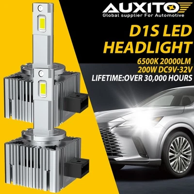 2pcs D1S D1R LED Headlight Bulbs 220W 6000K Super White HID Xenon Conversion Kit - Image 1 of 4