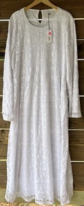 NEW $69 THE WHITE CLEO DRESS MAXI Embroidered plus size 3X Lace - Picture 1 of 7