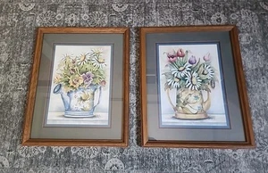 Vintage HOME INTERIOR Pictures Garden Cottage Decor Spring Flowers Birds Buckley - Picture 1 of 8