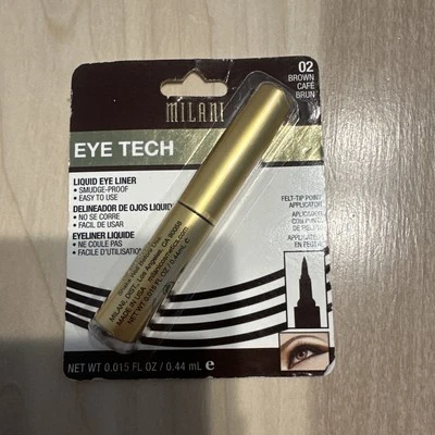 New Milani Eye Tech Liquid Eye Liner Brown Cafe Easy To Use Felt Tip Point - Image 1 of 4